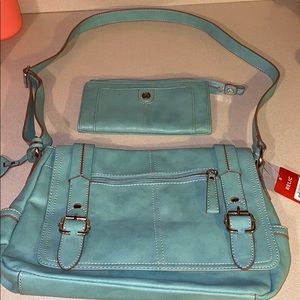 Mint colored purse